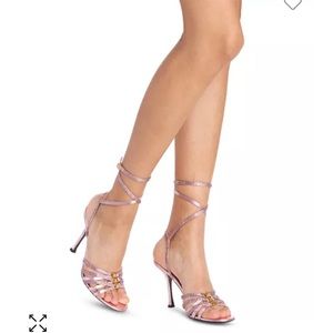 NWT! Valentino Garavani Women's Ankle Strap Embellished High Heel Sandals.